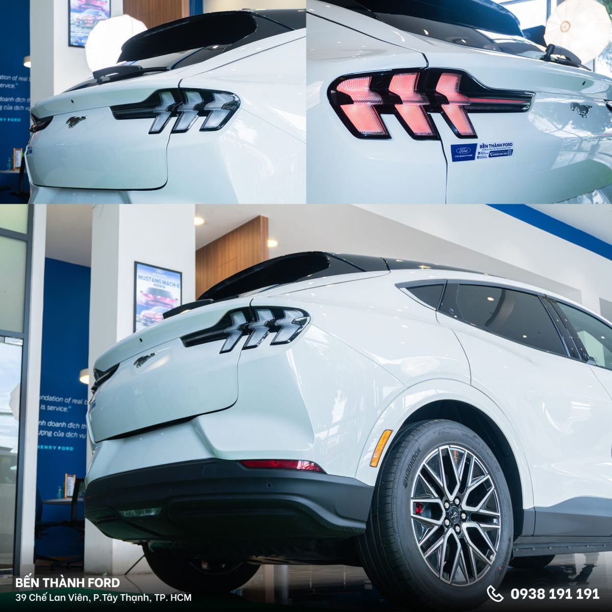 Đuôi xe Mustang Mach-E cụm đèn hậu 3 gân