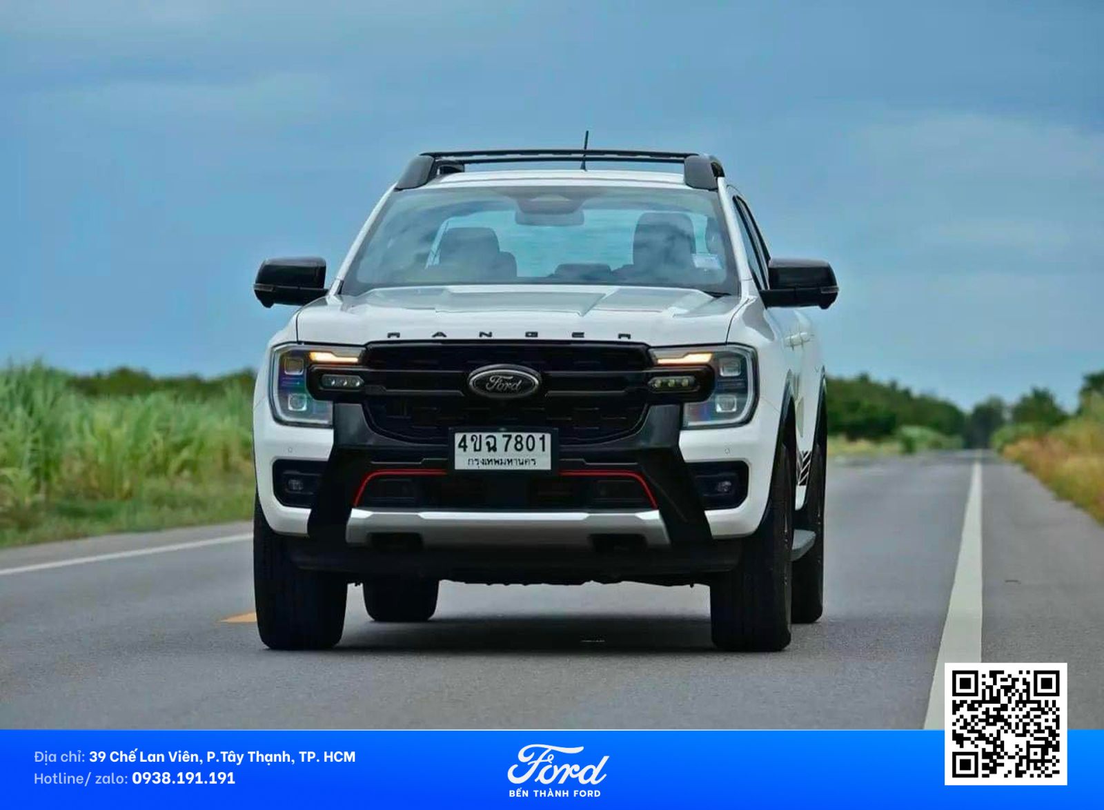 đèn led đầu xe Ford Ranger Stormtrak màu Trắng