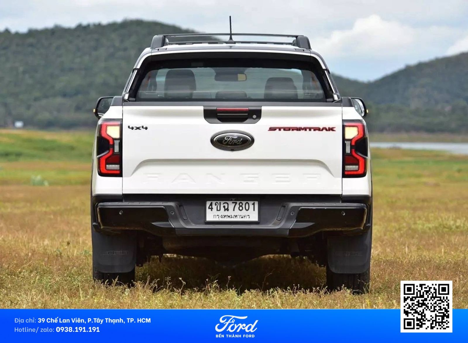 đèn led đuôi xe Ford Ranger Stormtrak màu Trắng