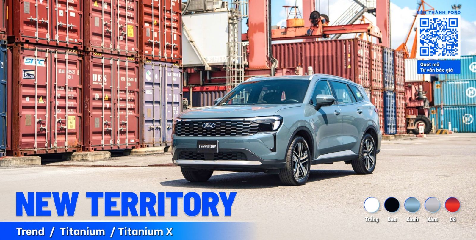 Bảng màu Ford Territory mới 2026