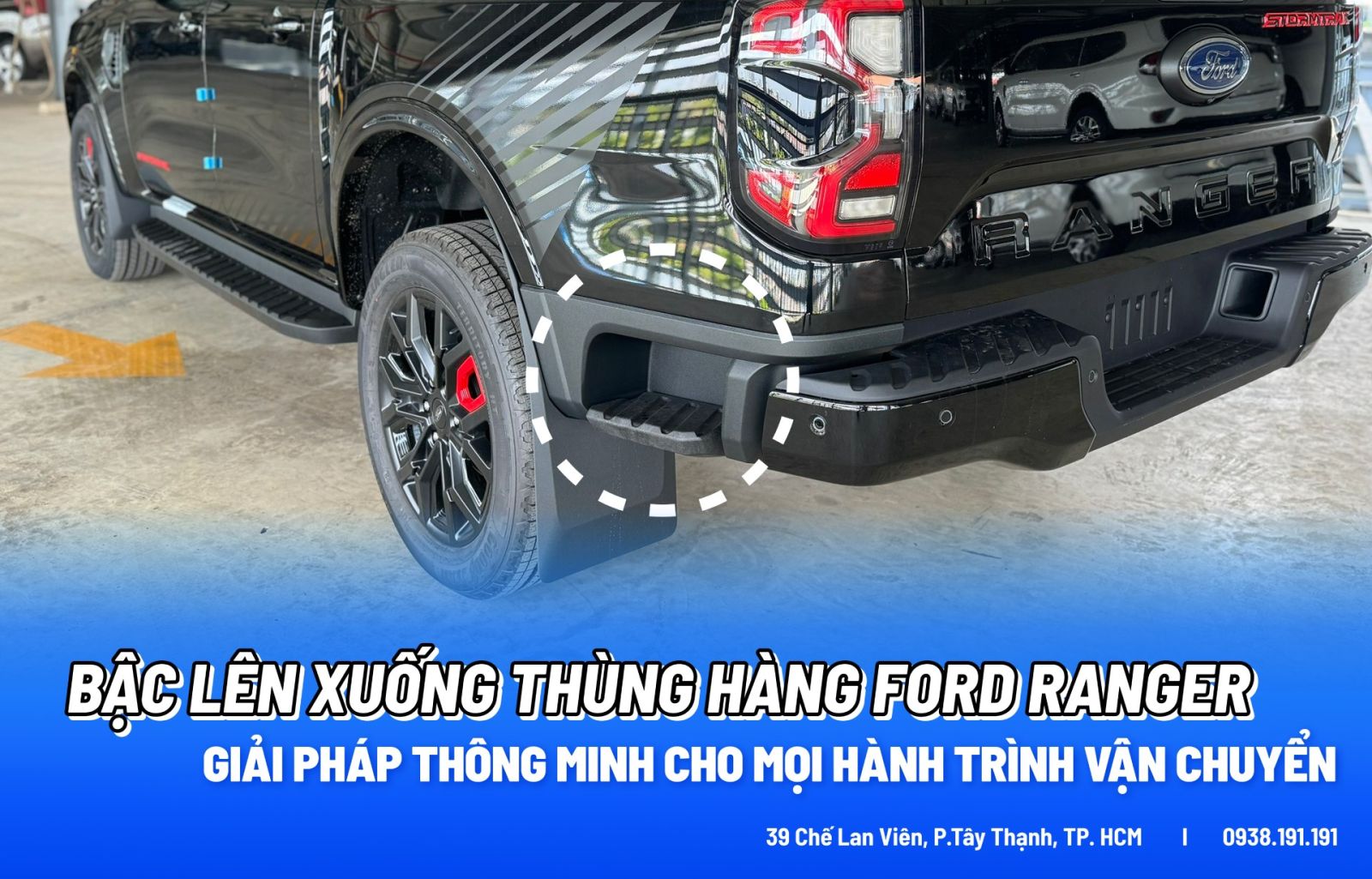 Bậc lên xuống thùng hàng Ford Ranger