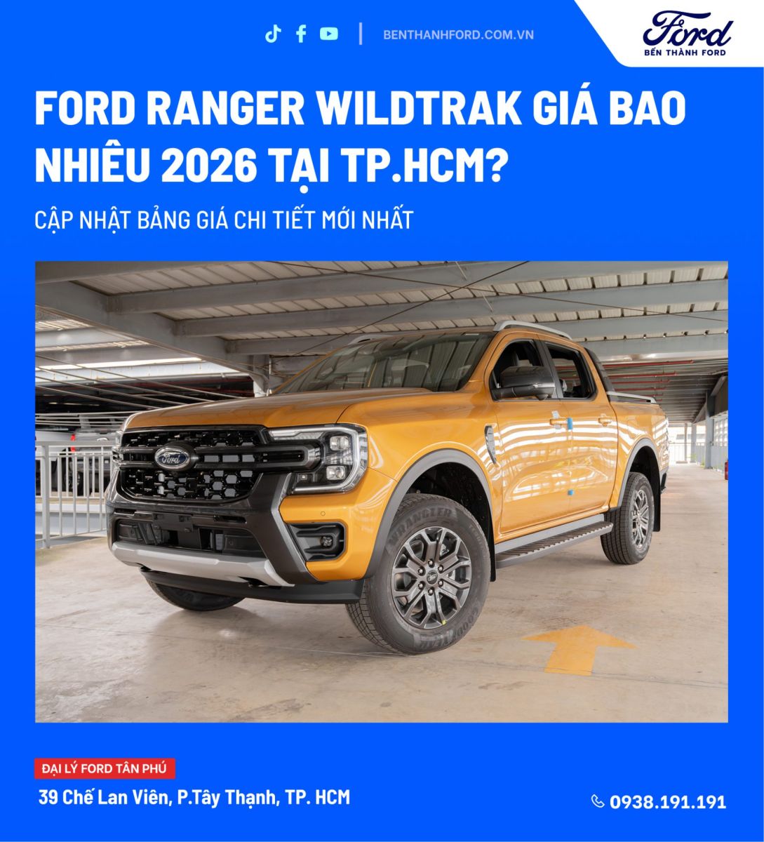 FORD RANGER WILDTRAK GIÁ BAO NHIÊU 2026 TẠI TP.HCM?
