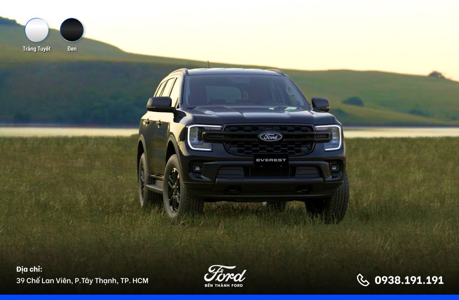 Ford Everest Active 2026 MỚI bảng màu xe