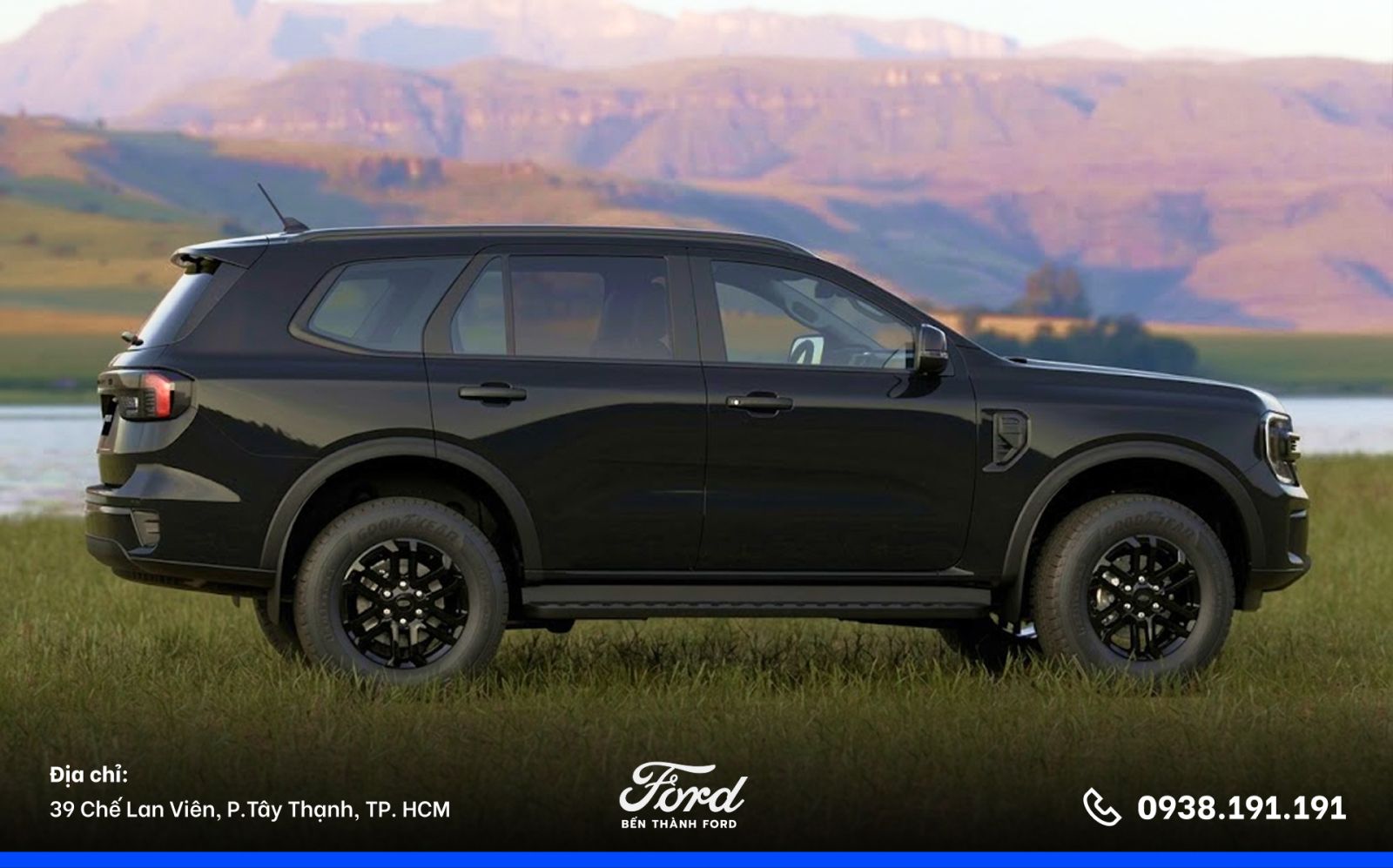 Ford Everest Active 2026 MỚI bên hông xe
