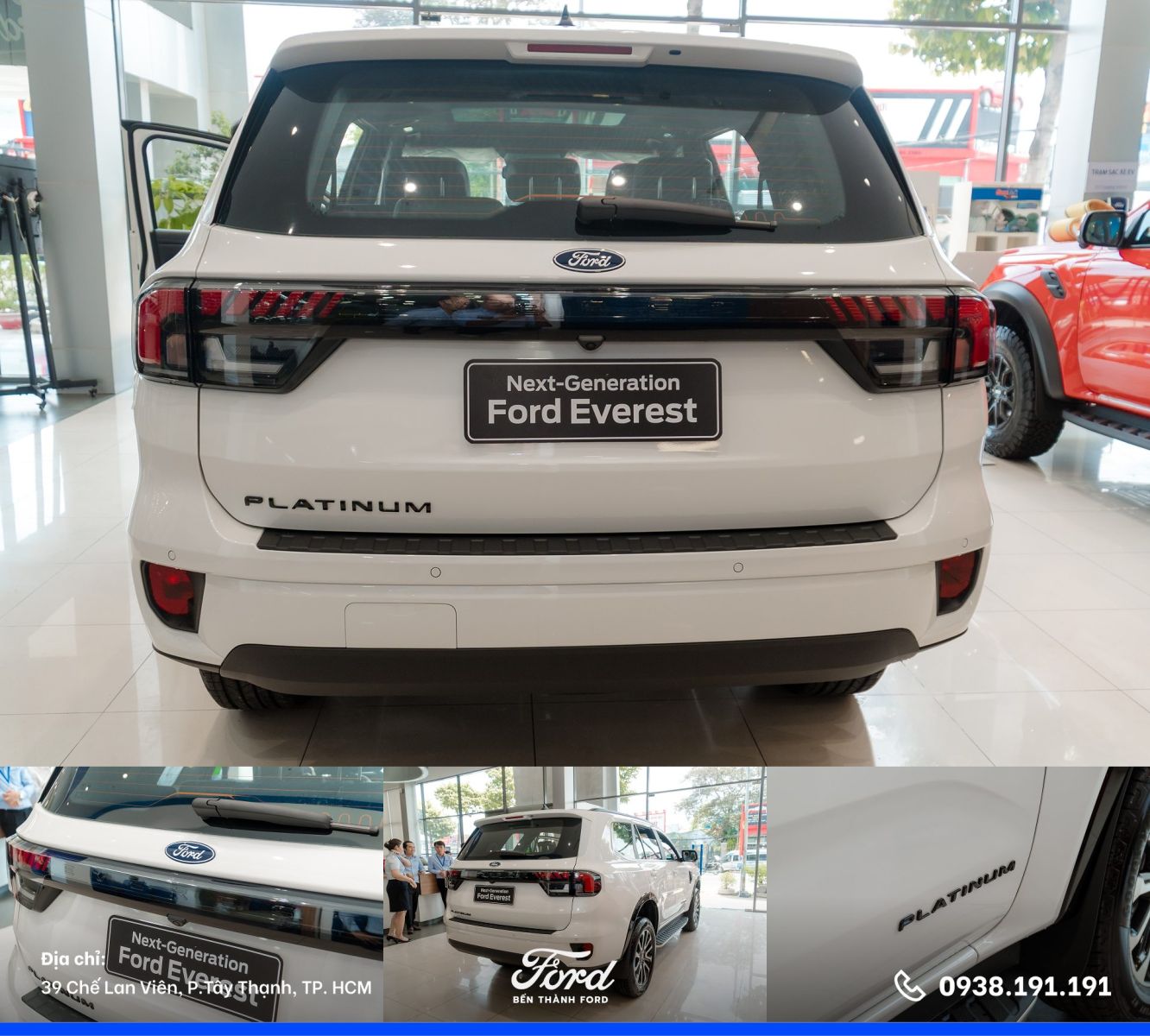 Ngoai that phia sau xe Ford Everest Platinum 4x2 moi