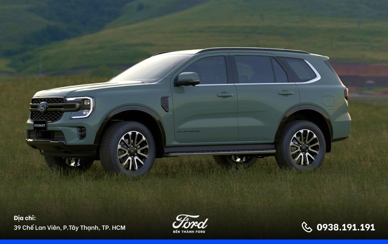 Ford Everest Platinum 4x4 MỚI 2026 bên hông xe
