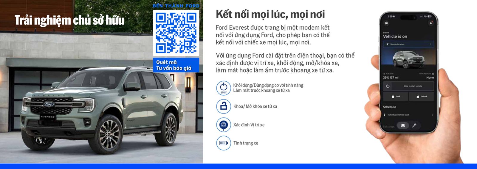 Ford Everest Platinum+ MỚI kết nối mọi lúc mọi nơi