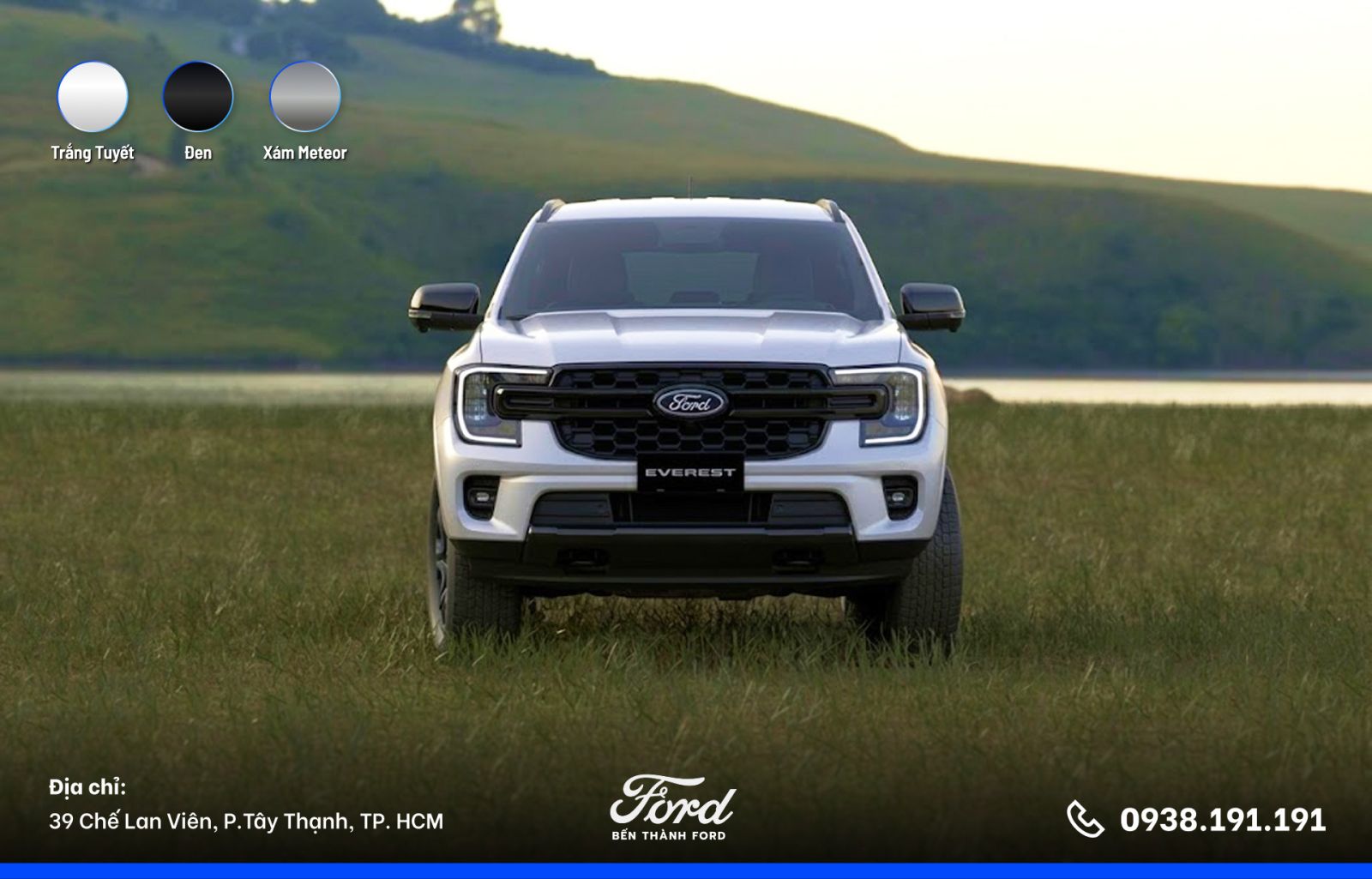 Ford Everest Sport MỚI 2026 bảng màu xe