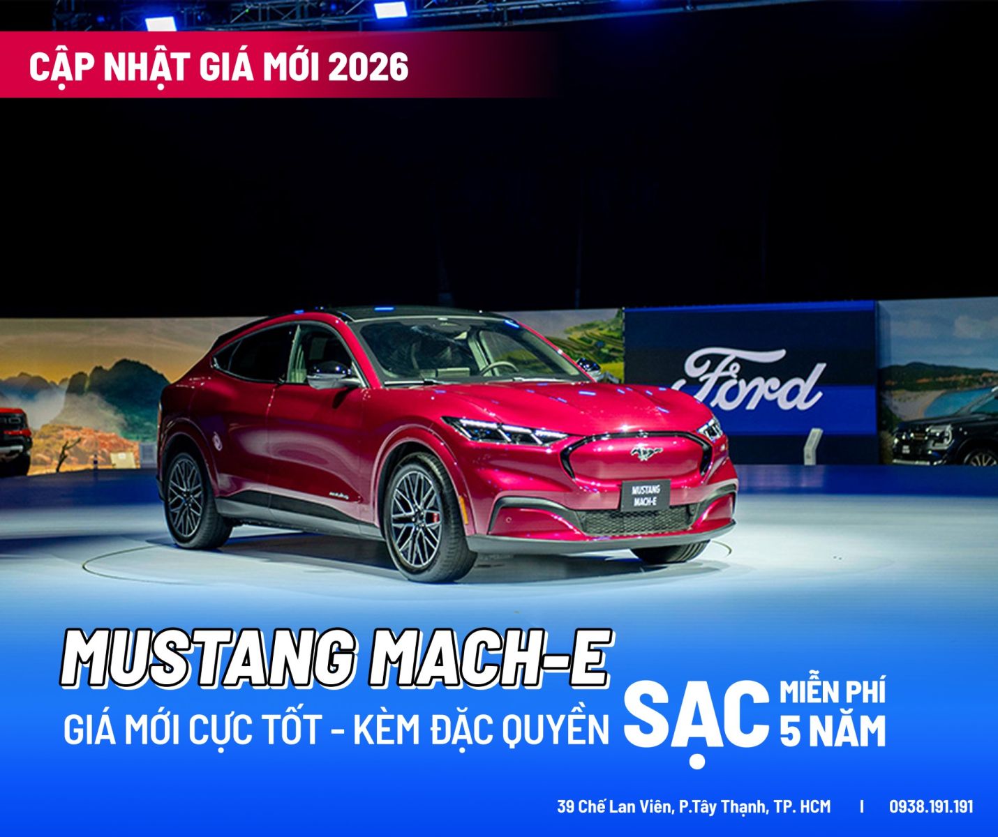 Ford Mustang Mach-E Công Bố Giá Mới | Giá Cực Tốt, Kèm Đặc Quyền SẠC MIỄN PHÍ 5 NĂM.