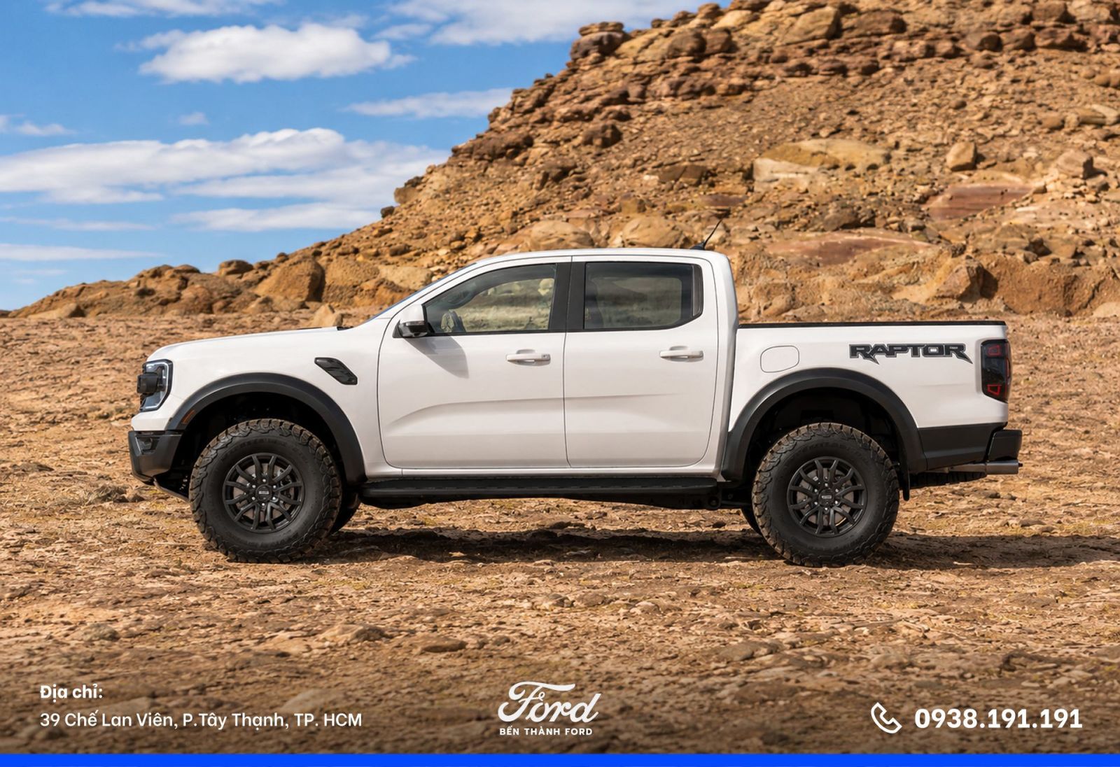 Ford Ranger Raptor 3.0L Mới 2026 trắng