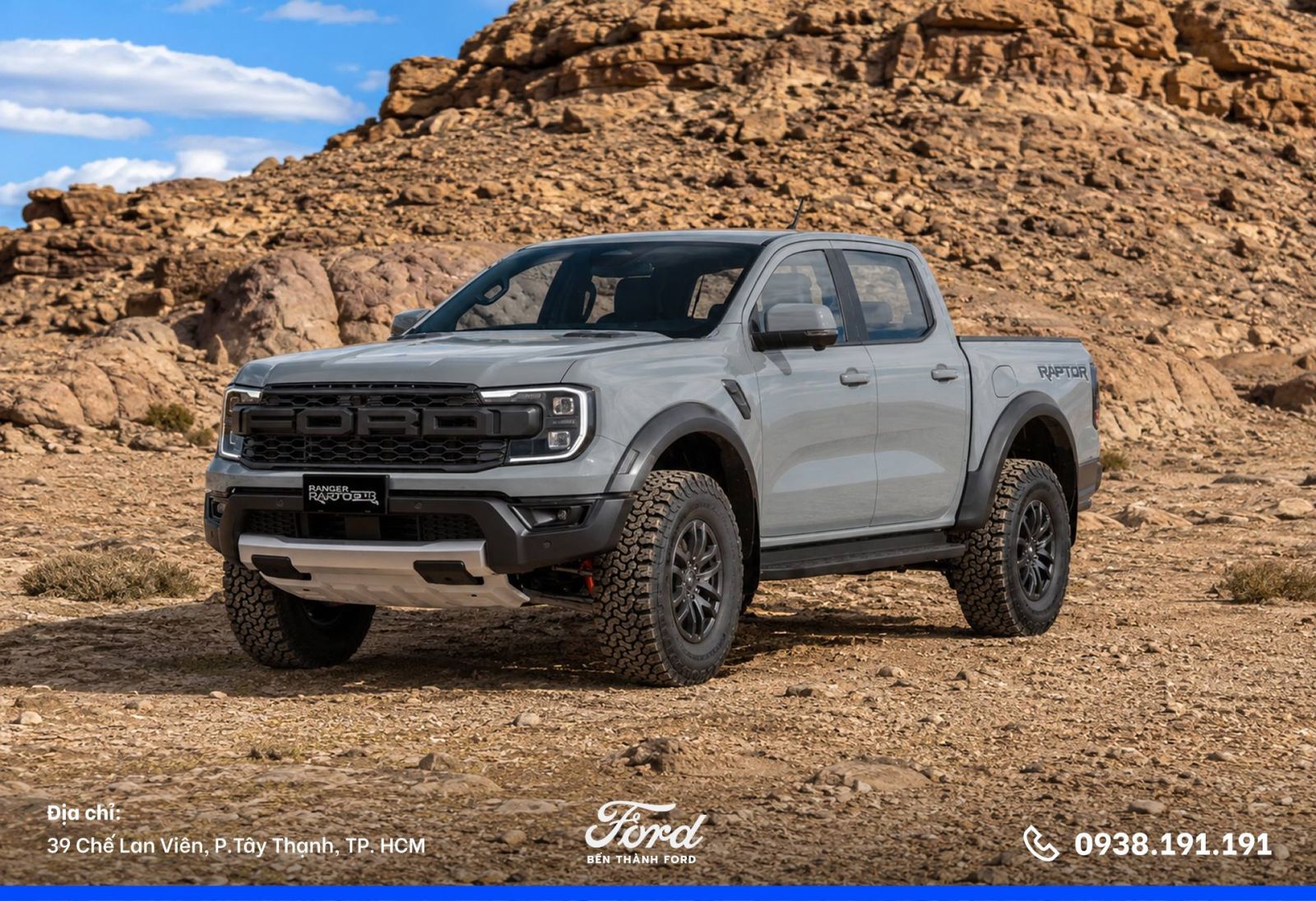 Ford Ranger Raptor 3.0L Mới 2026 xám