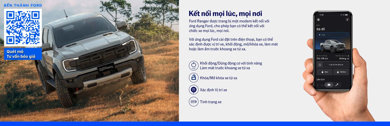 Ford Ranger Raptor 3.0L Mới kết nối mọi lúc mọi nơi