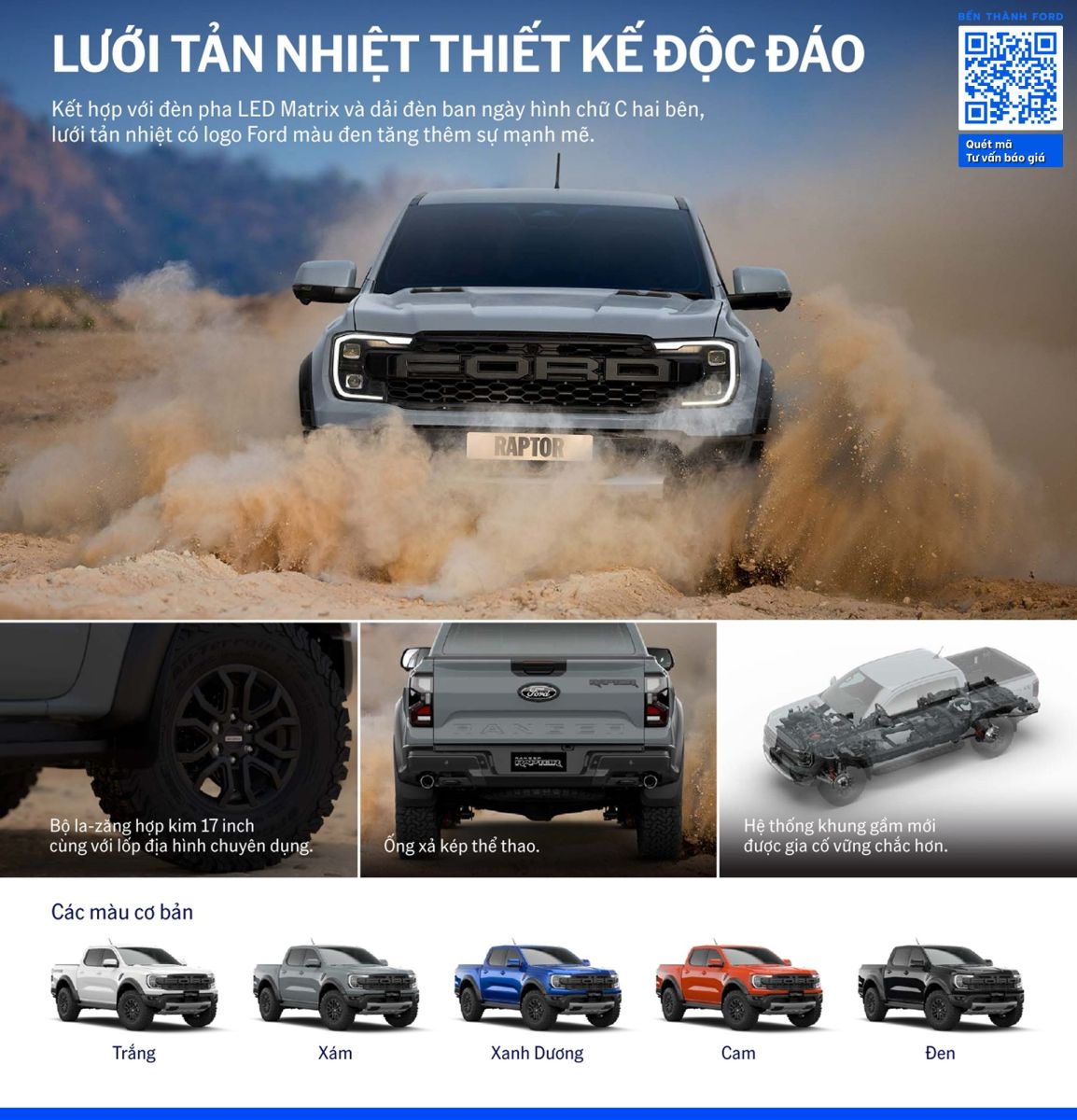 Ford Ranger Raptor 3.0L Mới thiết kế thay đổi mới