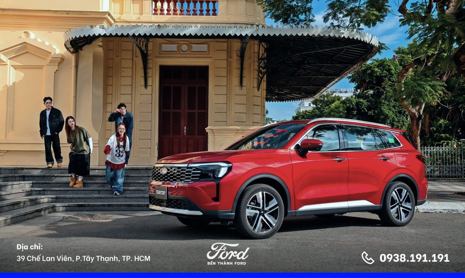 Ford Territory mới màu đỏ