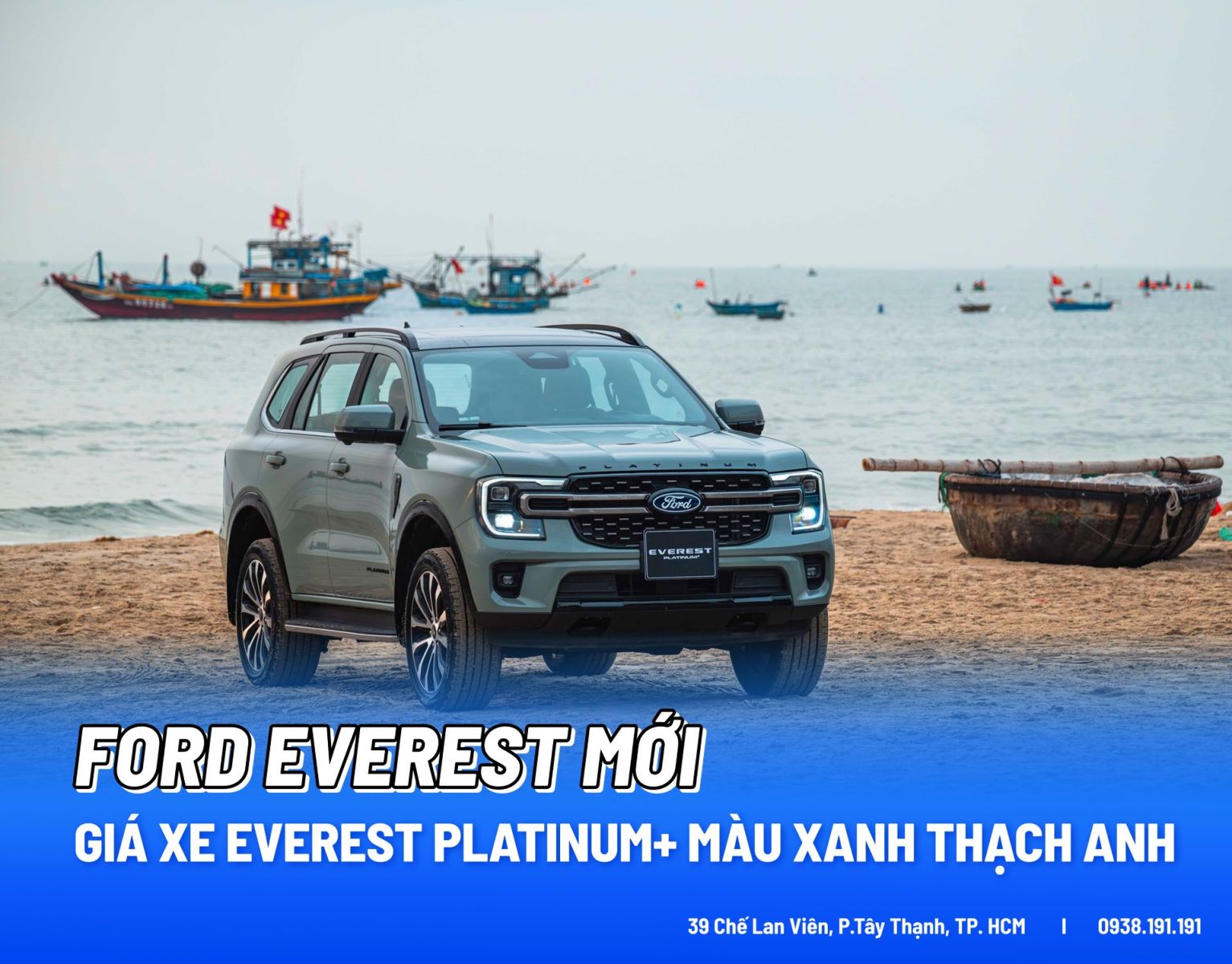 Ford Everest Platinum+ mau xanh thach anh 2026 