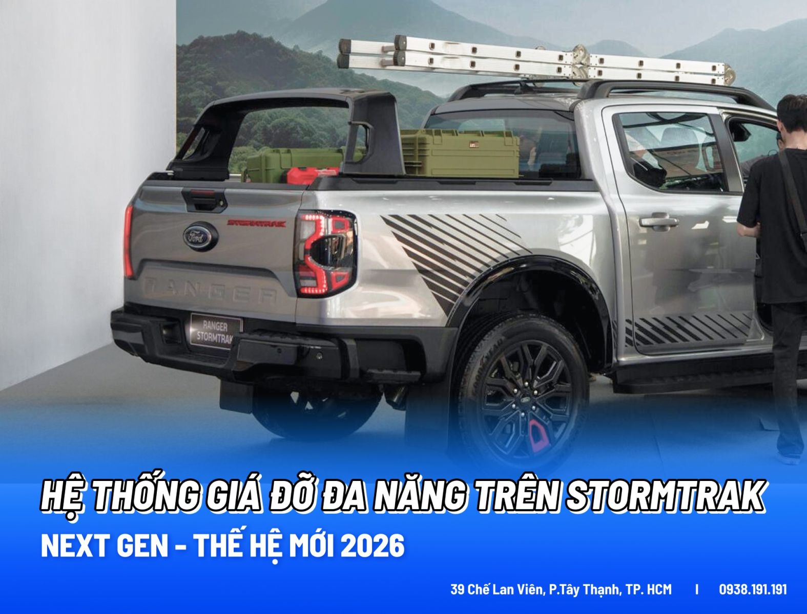 Hệ thống giá đỡ đa năng trên Ford Ranger Stormtrak thế hệ mới