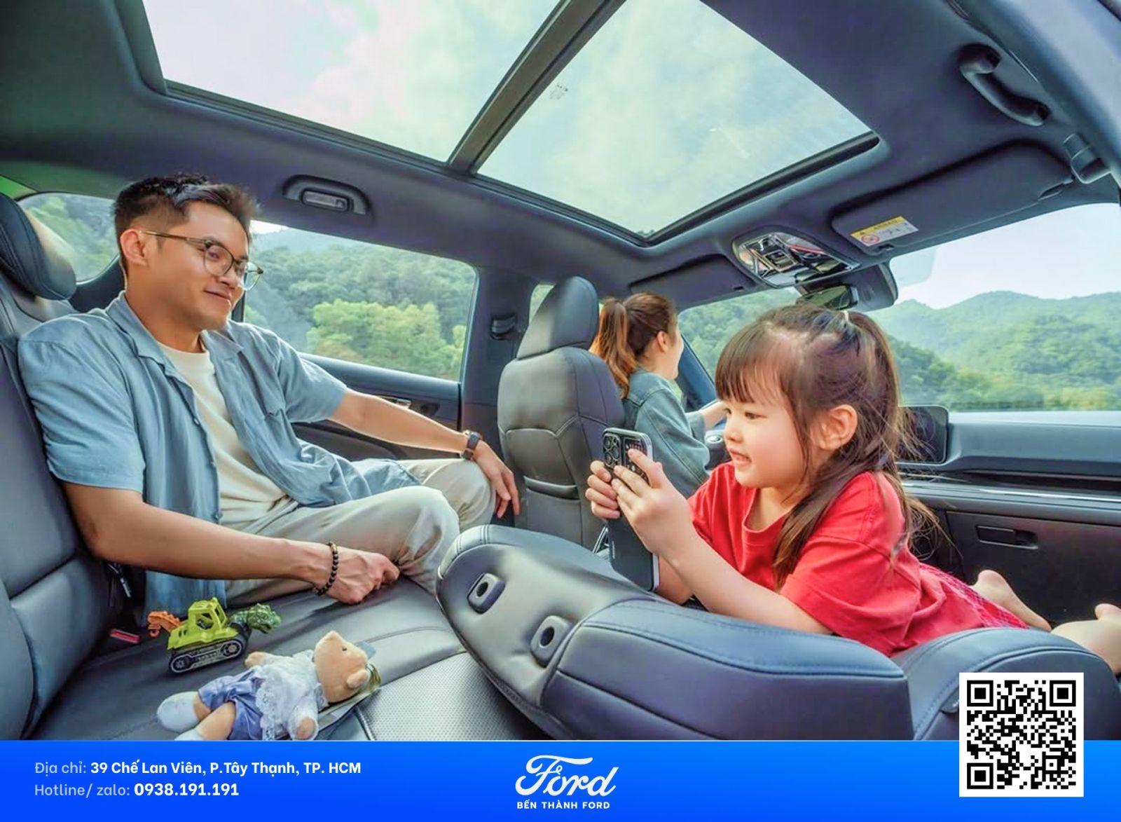 KHÔNG GIAN NỘI THẤT FORD TERRITORY SAU KHI HẠ HÀNG GHẾ SAU