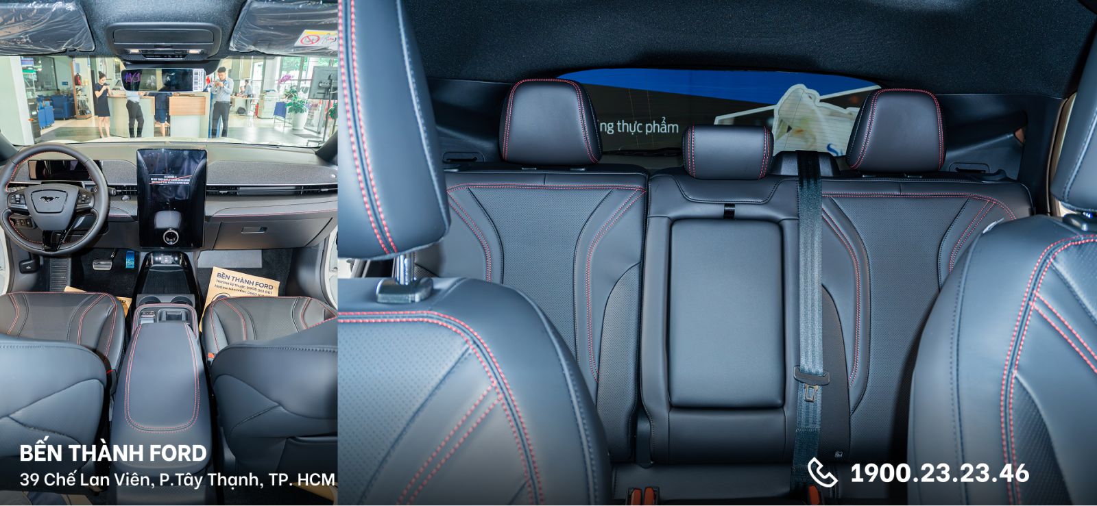 Không gian rộng rãi cho 5 chỗ ngồi Mustang Mach-E 2026