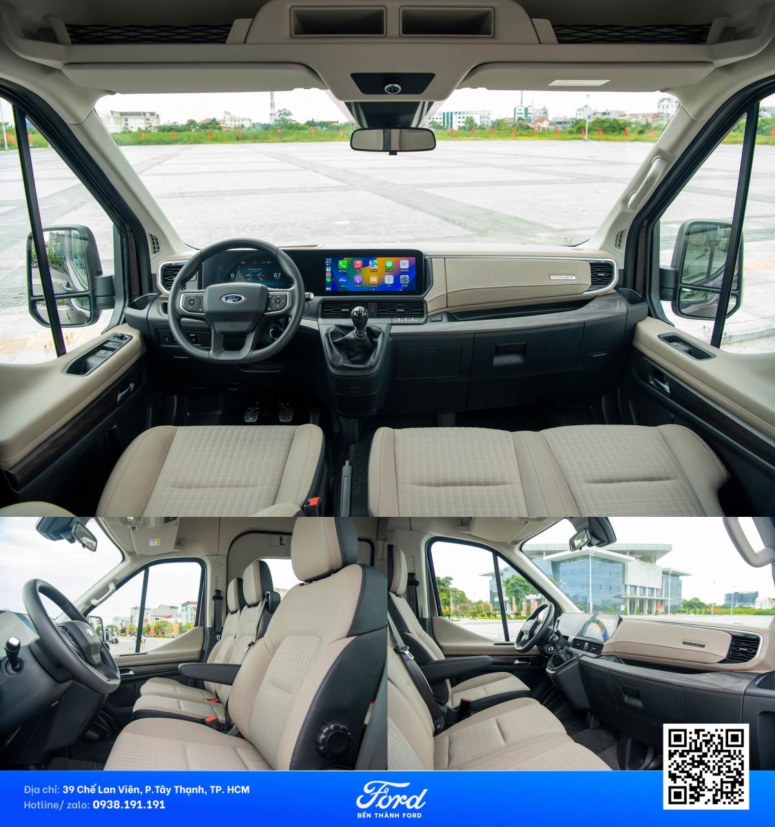 Khoang nội thất ford transit 