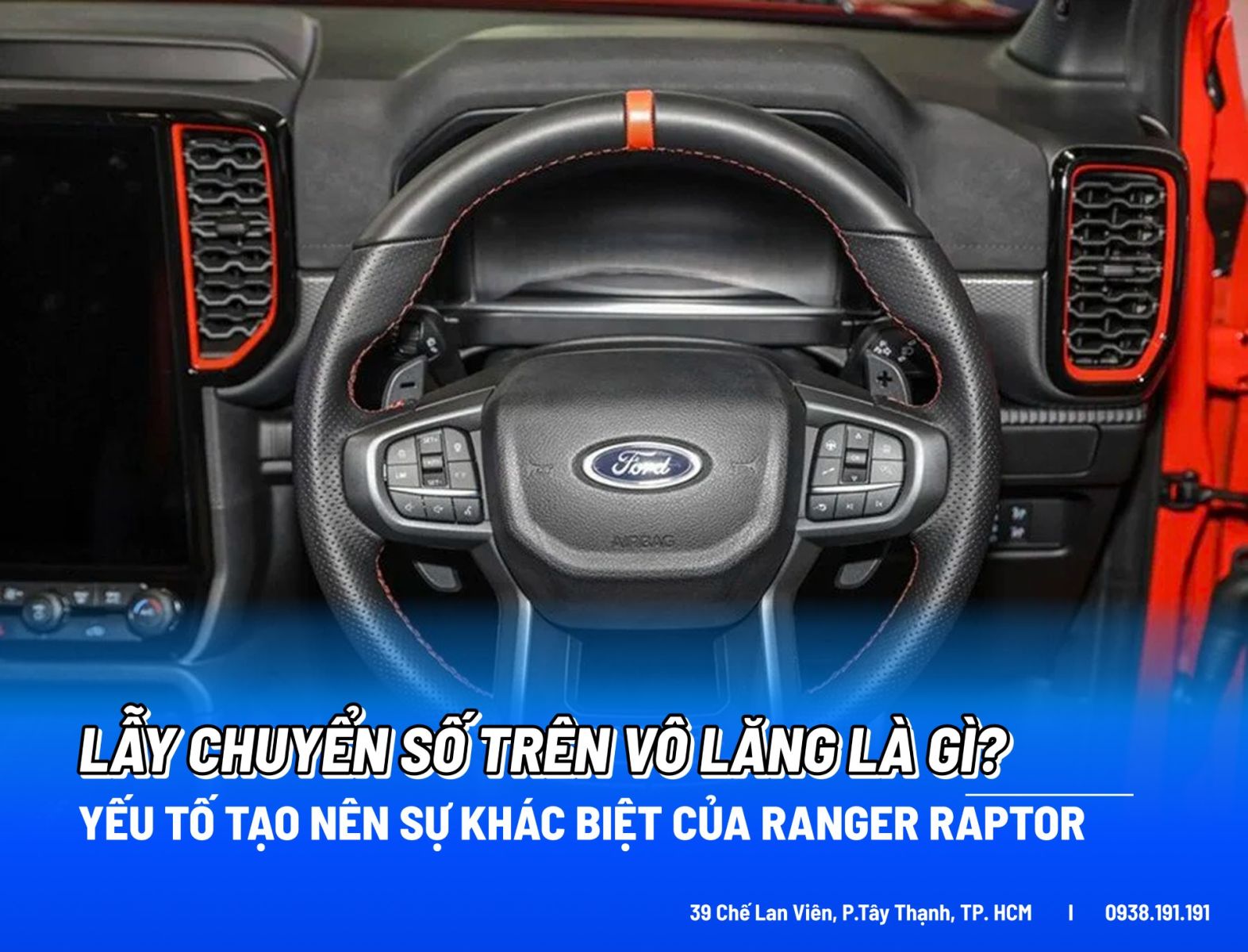 Lẫy Chuyển Số Trên Vô Lăng Xe Ford Ranger