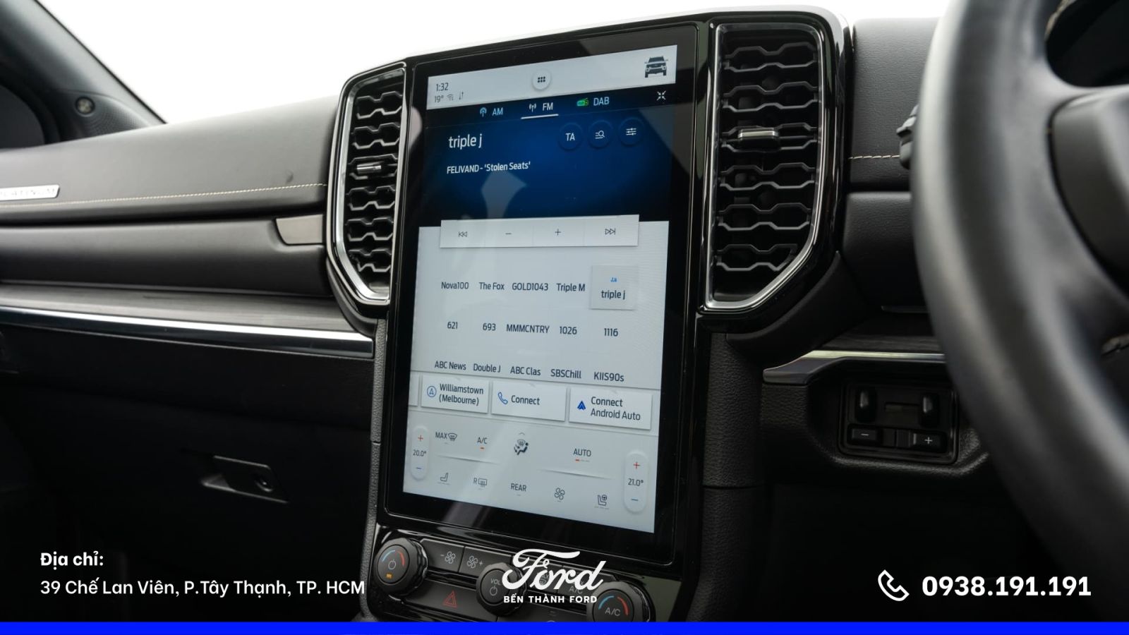 MÀN HÌNH TRUNG TÂM FORD EVEREST THẾ HỆ MỚI