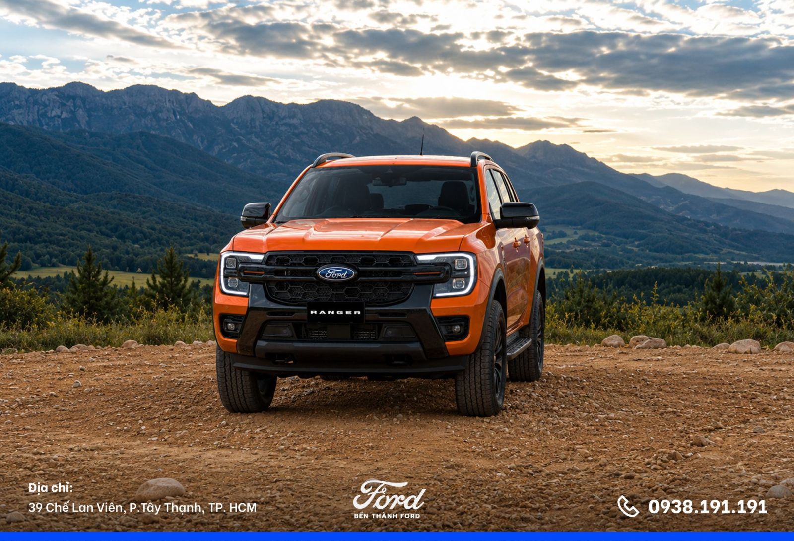 Ford Ranger Wildtrak V6 Mới màu cam