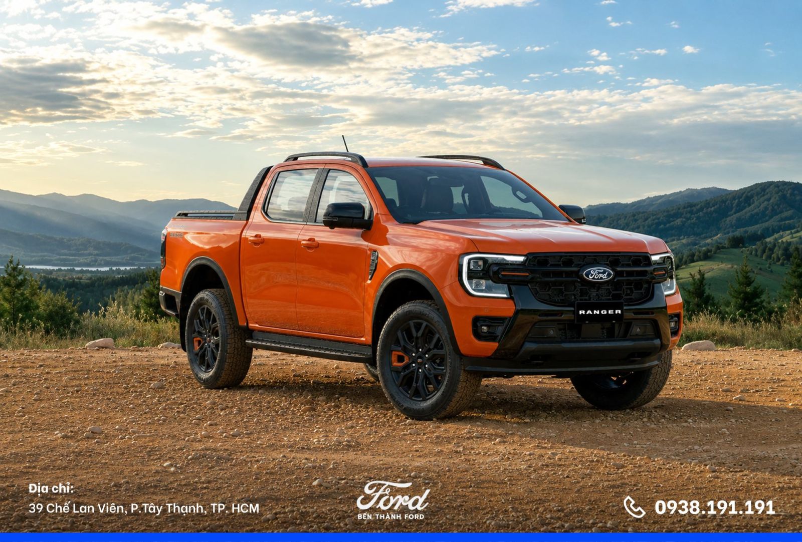 Ford Ranger Wildtrak V6 Mới màu cam 2026