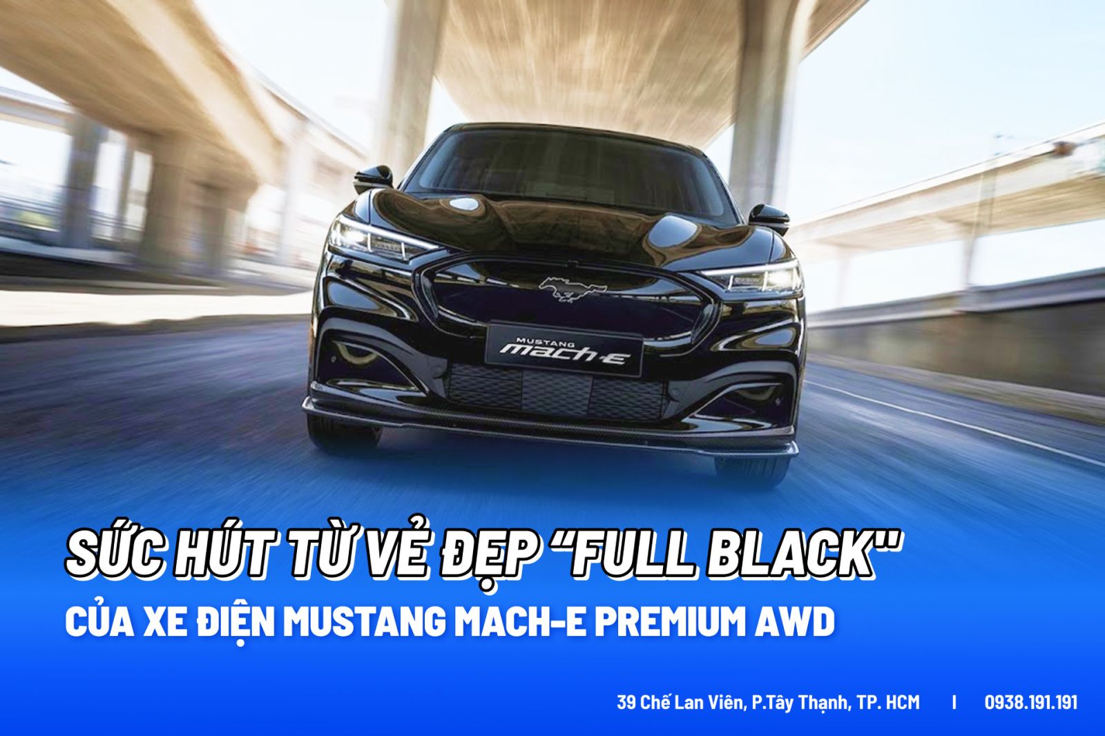 Sức hút từ vẻ đẹp 'Full Black' của xe điện Mustang Mach-E