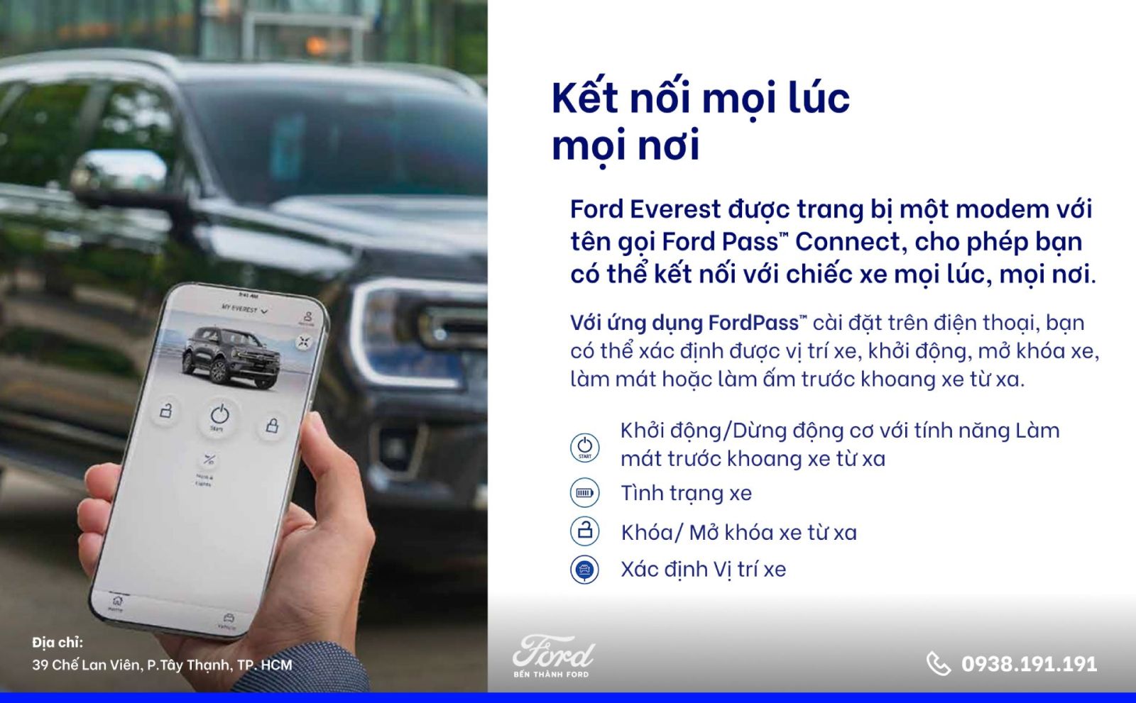 Ứng dụng Ford Pass everest 2026