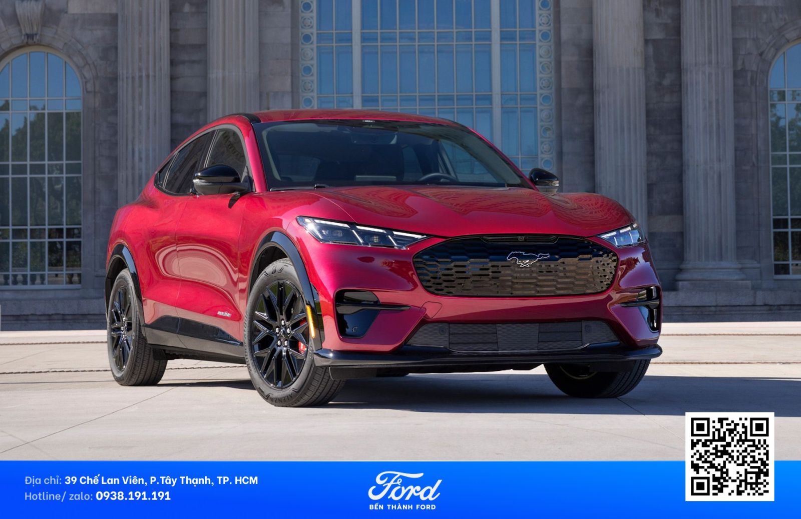 Xe điện mustang mach e màu đỏ 2026