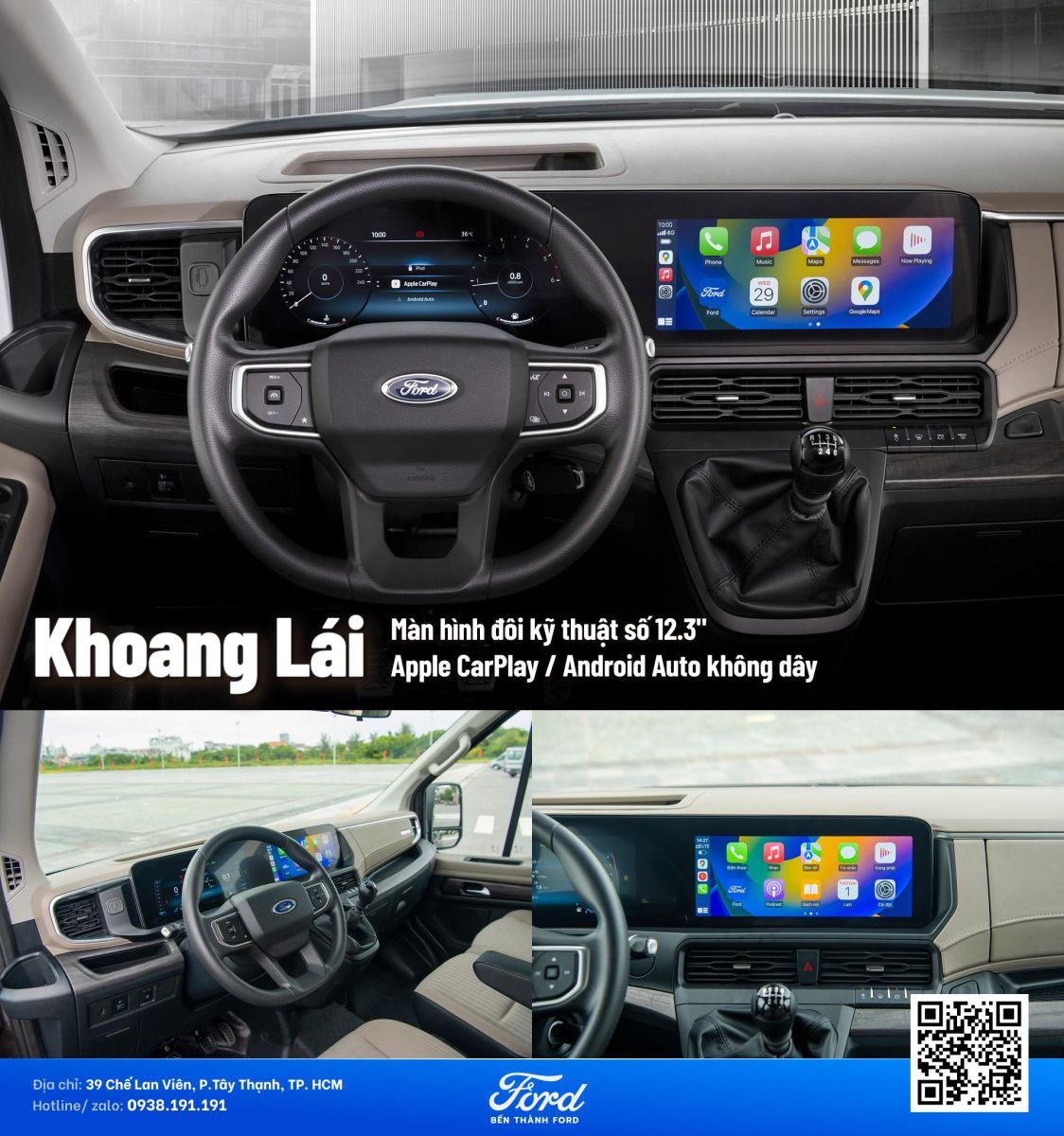 man hinh trung tâm transit premium 16 cho