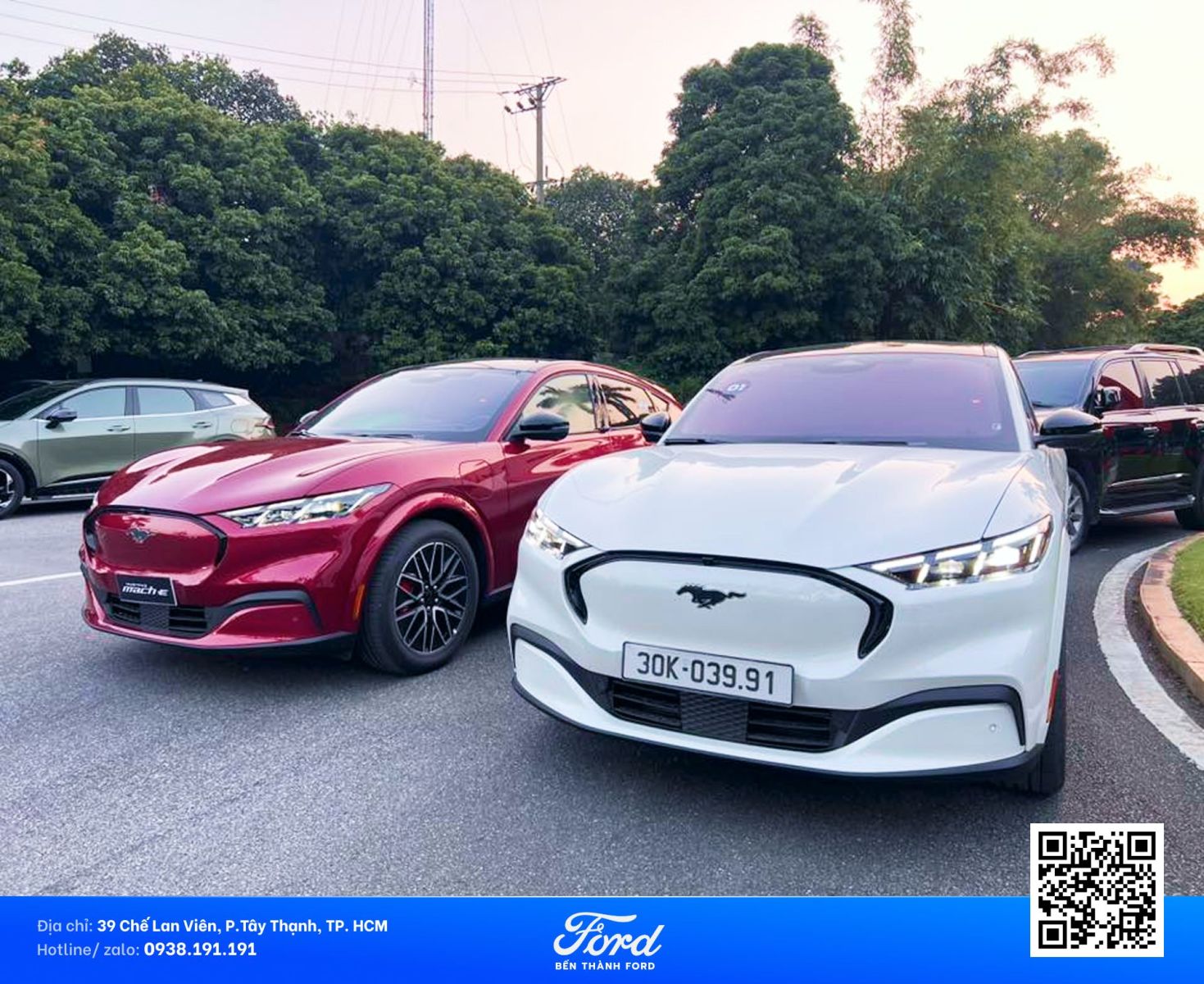 mustang mach e màu trắng